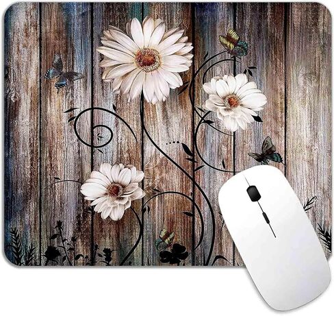 Japanese Mouse Pad, Oriental Floral Mouse Pad Heron, Premium-Textured & Waterproof Mouse Mat Design, Washable Lycra Cloth Mousepad, Non-Slip Rubber Base Computer Mouse Pads for Wireless Mouse in Saudi Arabia