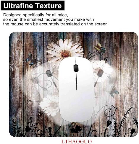 Japanese Mouse Pad, Oriental Floral Mouse Pad Heron, Premium-Textured & Waterproof Mouse Mat Design, Washable Lycra Cloth Mousepad, Non-Slip Rubber Base Computer Mouse Pads for Wireless Mouse in Saudi Arabia