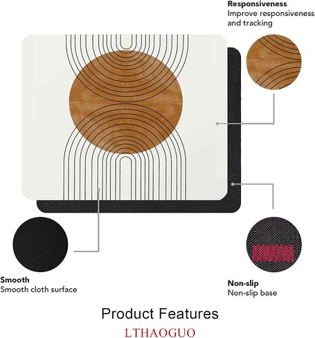 Japanese Mouse Pad, Oriental Floral Mouse Pad Heron, Premium-Textured & Waterproof Mouse Mat Design, Washable Lycra Cloth Mousepad, Non-Slip Rubber Base Computer Mouse Pads for Wireless Mouse in Saudi Arabia