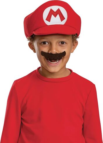 Disguise Super Mario Bros Hat and Mustache Costume Set, Official Nintendo Costume Accessories for Kids in Saudi Arabia
