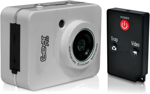 Sound Around Gear Pro Sports Action Camera - HD 1080P Mini Camcorder w/ 12 MP Cam, 2.4" Touch Screen USB SD Card HDMI, Battery - Waterproof Case, USB Cable, Wireless Remote Control, Mount - Pyle in Saudi Arabia