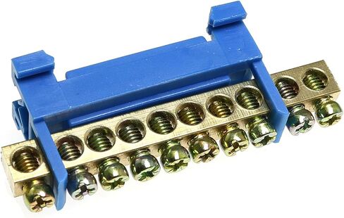 2pcs Terminal Bus Bar 10 Positions Terminal Block Brass Wire Screw Terminal Grounding Strip Bus Bar Block in Saudi Arabia
