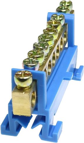 2pcs Terminal Bus Bar 10 Positions Terminal Block Brass Wire Screw Terminal Grounding Strip Bus Bar Block in Saudi Arabia