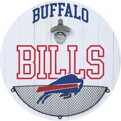 FOCO NFL unisex-adult NFL Team Logo Bottle Opener Cap Catcher Wall Sign in Saudi Arabia