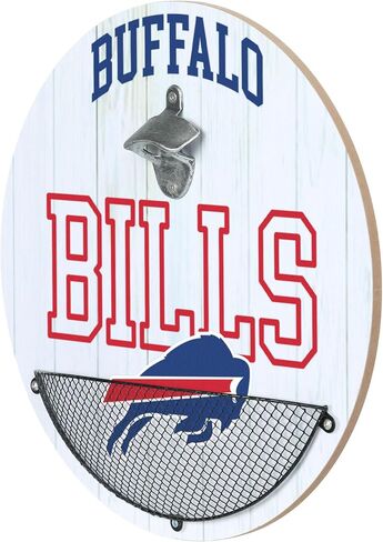 FOCO NFL unisex-adult NFL Team Logo Bottle Opener Cap Catcher Wall Sign in Saudi Arabia