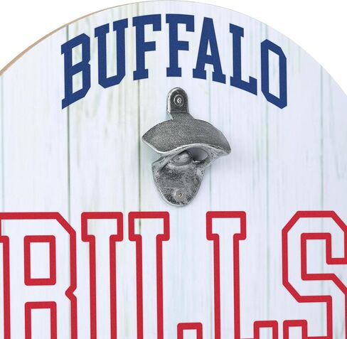 FOCO NFL unisex-adult NFL Team Logo Bottle Opener Cap Catcher Wall Sign in Saudi Arabia