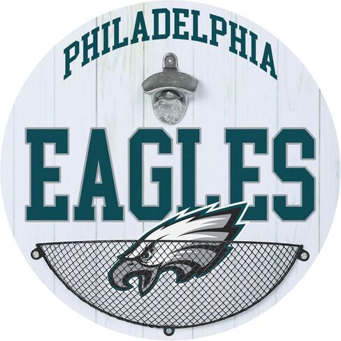 FOCO NFL unisex-adult NFL Team Logo Bottle Opener Cap Catcher Wall Sign in Saudi Arabia