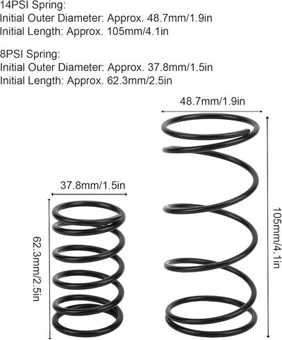 زنبرك بوابة النفايات، 8PSI 14PSI زنبركي من الفولاذ الكربوني المقاوم للصدأ قطعتان لـ TiAL in Kuwait
