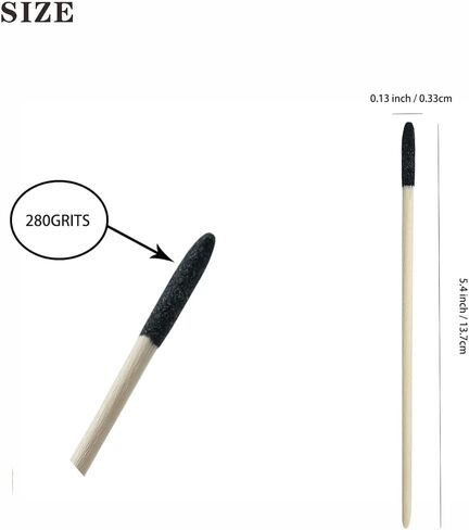 200 عبوة من أعواد الصنفرة، أعواد الثقاب، أغصان الصنفرة الدقيقة، 280 حبيبة لتفصيل أعواد الصنفرة للنماذج البلاستيكية وهواية الخشب (5.4 × 0.2 بوصة) in Kuwait