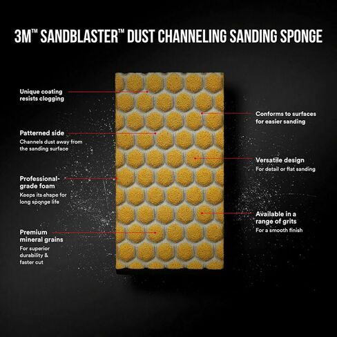 SandBlaster 20907-220-UFS 3M Sanding Sponge, Gold in Saudi Arabia
