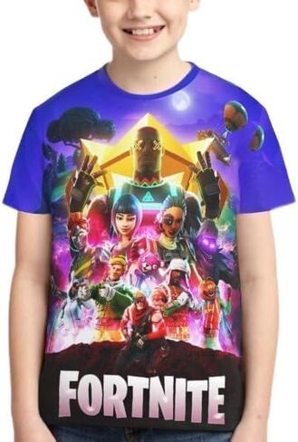 Boys/Girls Game Shirt 3D Printing Shirts Short Sleeve Kids Shirt Cartoon Cool T Shirt in Saudi Arabia