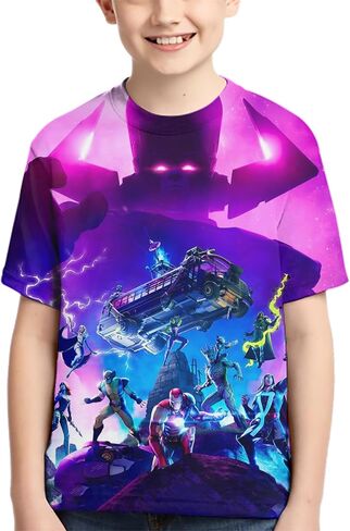 Boys/Girls Game Shirt 3D Printing Shirts Short Sleeve Kids Shirt Cartoon Cool T Shirt in Saudi Arabia