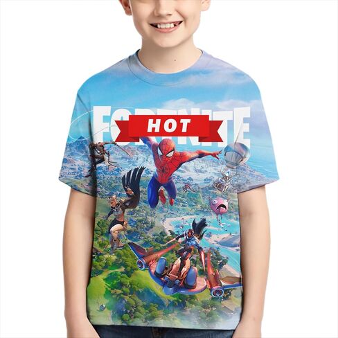 Boys/Girls Game Shirt 3D Printing Shirts Short Sleeve Kids Shirt Cartoon Cool T Shirt in Saudi Arabia