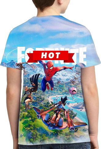 Boys/Girls Game Shirt 3D Printing Shirts Short Sleeve Kids Shirt Cartoon Cool T Shirt in Saudi Arabia