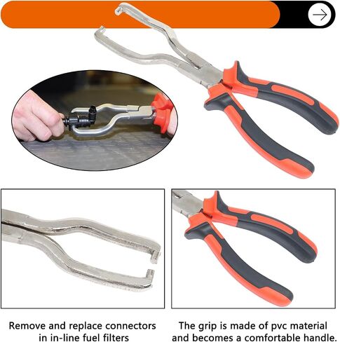 Electrical Disconnect Pliers Automotive Electrical Connector Disconnect Pliers Fuel Feed Pipe Plier Fuel Line Plier Long Spark Plug Removal Pliers Universal Pipe Clip Repair Tool 1pcs Green in Saudi Arabia
