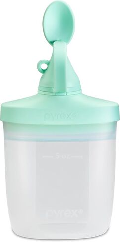 Pyrex Littles (6-PC) Silicone Baby Toddler Feeding Set, 5 OZ Pouches and Lids For Food & Beverage, Airtight Leak-Proof, BPA Free Non-Breakable Dishwasher Safe, Ages 6 Months + in Saudi Arabia