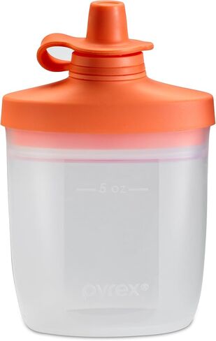 Pyrex Littles (6-PC) Silicone Baby Toddler Feeding Set, 5 OZ Pouches and Lids For Food & Beverage, Airtight Leak-Proof, BPA Free Non-Breakable Dishwasher Safe, Ages 6 Months + in Saudi Arabia