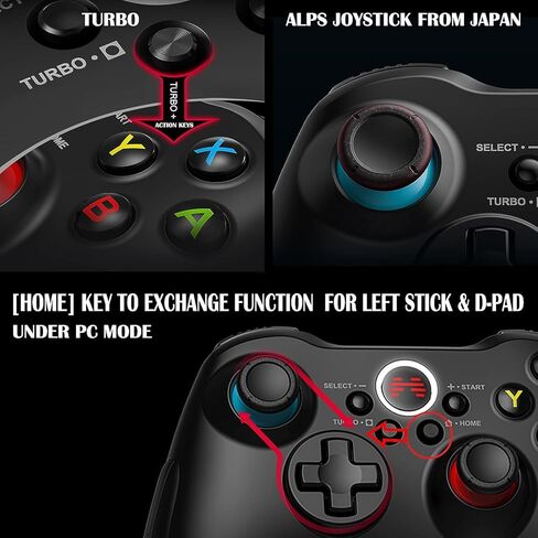 BEITONG Asura 2NS Switch Controller Wireless Pro Controller متوافق مع Switch / Switch Lite / Switch OLED، التحكم في الحركة 6 محاور والحساسية Adjsut / Turbo / الاهتزاز / لقطة الشاشة باللون الأسود in Kuwait