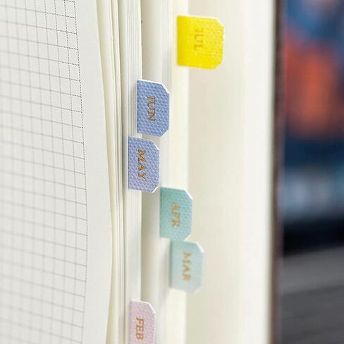 Monthly Tabs Color Gradient Index Stickers Self Adhesive Page Markers Planner Tabs Calendar Tabs Monthly Dividers Index Tabs for Notes Planners (D) in Saudi Arabia