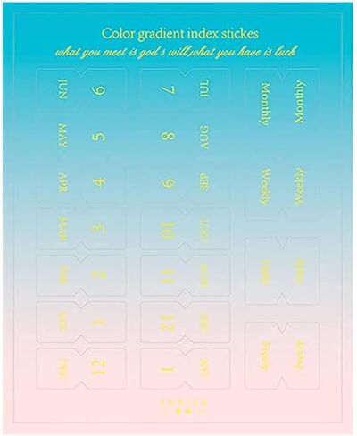 Monthly Tabs Color Gradient Index Stickers Self Adhesive Page Markers Planner Tabs Calendar Tabs Monthly Dividers Index Tabs for Notes Planners (D) in Saudi Arabia