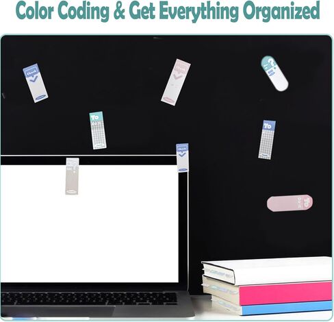 480 قطعة من علامات التبويب اللاصقة، وعلامات الصفحات القابلة للتمزيق، وعلامات تبويب مؤشرة لاصقة قابلة لإعادة تعيين وضعها للكتب التوضيحية، ومستلزمات المكتب والمدرسة والدراسة (الأزرق والكتان والوردي والرمادي) in Kuwait