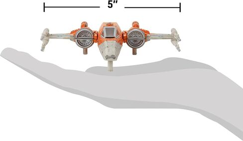 Star Wars Micro Galaxy Squadron T-70 X-wing Starfighter - مركبة مقاس 5 بوصة مع أجنحة قابلة للطي ومقبس Droid واثنين من ملحقات الشكل الصغير مقاس 1 بوصة in Saudi Arabia