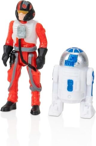 Star Wars Micro Galaxy Squadron T-70 X-wing Starfighter - مركبة مقاس 5 بوصة مع أجنحة قابلة للطي ومقبس Droid واثنين من ملحقات الشكل الصغير مقاس 1 بوصة in Saudi Arabia