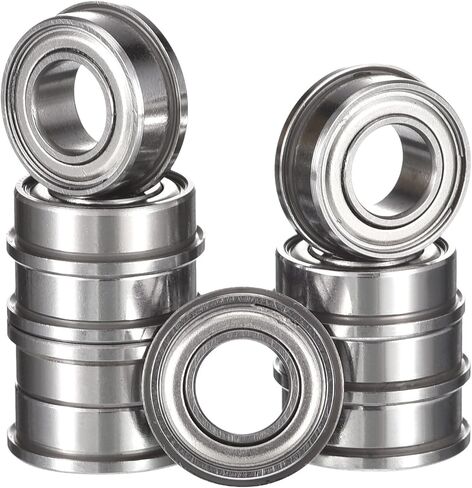 FR1810ZZ Flanged Ball Bearing, ID 5/16" x OD 1/2" x Width 5/32" Miniature Bearings, Double Metal Shielded Deep Groove Bearings, Pre-Lubricated (GCr15) Chrome Steel 10pcs in Saudi Arabia