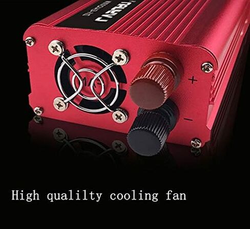 عاكس طاقة باور برايت 2000 وات 12 فولت، منافذ تيار متردد مزدوجة 110 فولت، موجة جيبية معدلة، مصدر طاقة احتياطي للسيارات مثالي لحالات الطوارئ أو الإعصار أو العاصفة أو الانقطاع، أحمر in Kuwait