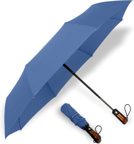 Windproof Teflon Coated Travel Umbrella - Auto Open/Close - Travel Stylish Lightweight Design for Women/Men in Saudi Arabia