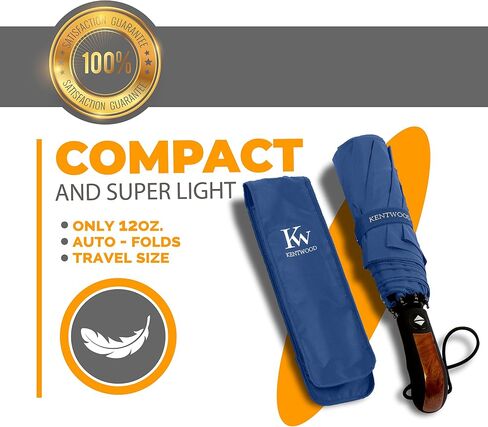 Windproof Teflon Coated Travel Umbrella - Auto Open/Close - Travel Stylish Lightweight Design for Women/Men in Saudi Arabia