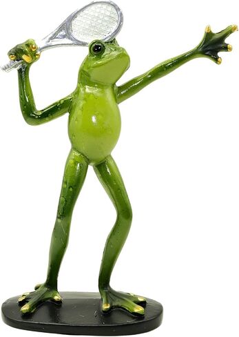 Frog Figurine Frog Statue Frog Statue for Home Decor Home Decor Living Room Desk Decor Gifts for Players-Baseball… in Saudi Arabia