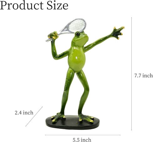 Frog Figurine Frog Statue Frog Statue for Home Decor Home Decor Living Room Desk Decor Gifts for Players-Baseball… in Saudi Arabia