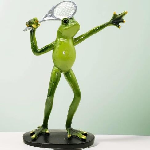 Frog Figurine Frog Statue Frog Statue for Home Decor Home Decor Living Room Desk Decor Gifts for Players-Baseball… in Saudi Arabia