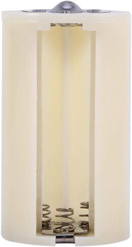 حامل محولات بطاريات Sanpyl Parallel 3 AA إلى D (4 قطع)، محولات حامل البطارية، تحويل 3 بطاريات AA إلى بطارية D، أبيض in Saudi Arabia