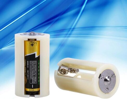 حامل محولات بطاريات Sanpyl Parallel 3 AA إلى D (4 قطع)، محولات حامل البطارية، تحويل 3 بطاريات AA إلى بطارية D، أبيض in Saudi Arabia