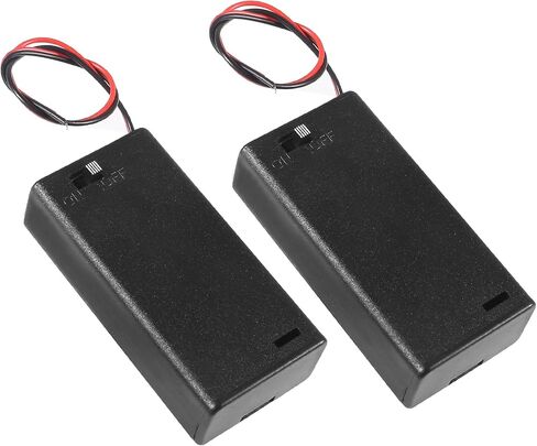 AA Battery Holder with Switch and Cover, 2 x 1.5V AA Battery Holder Case with On/Off Switch and Wire Leads in Saudi Arabia