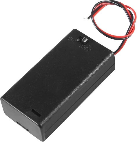 AA Battery Holder with Switch and Cover, 2 x 1.5V AA Battery Holder Case with On/Off Switch and Wire Leads in Saudi Arabia