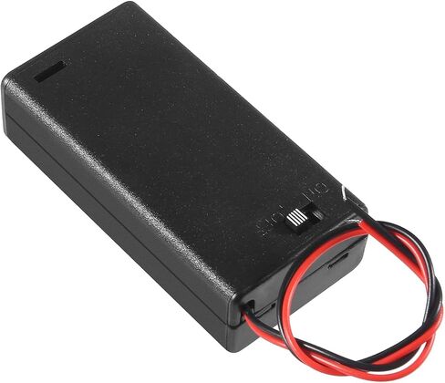 AA Battery Holder with Switch and Cover, 2 x 1.5V AA Battery Holder Case with On/Off Switch and Wire Leads in Saudi Arabia