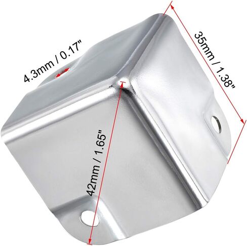 Uxcell صندوق معدني واقيات الزوايا صندوق واقي الحواف 40 × 40 × 40 مم فضي اللون 12 قطعة لزوايا الطاولة وزوايا المكتب in Saudi Arabia