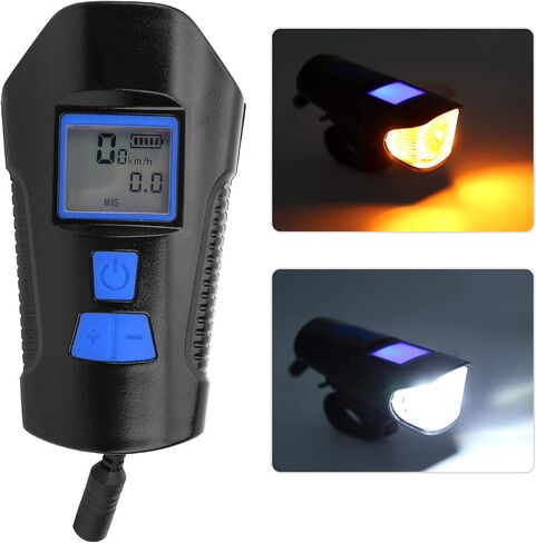 Bike Light, Waterproof Bicycle Bike Headlight with Horn Computer USB Rechargeable for Night Riding in Saudi Arabia