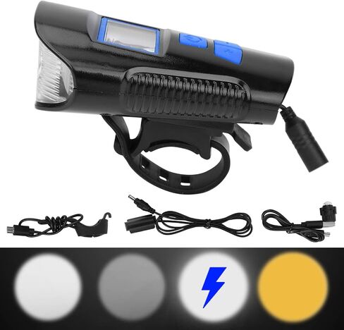Bike Light, Waterproof Bicycle Bike Headlight with Horn Computer USB Rechargeable for Night Riding in Saudi Arabia