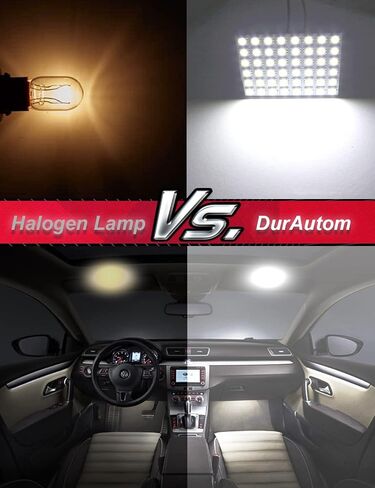 Panel Interior Dome LED Reading Lights For Car 5050 48SMD 6500K Cold White, DC 12V No Polarity Design With T10 / C5W Festoon Adapters (Pack of 4) in Saudi Arabia