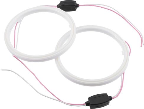 ACROPIX 110mm Car COB LED Angel Eyes Circle Ring Fog Light Headlight Lamps White - Pack of 2 in Saudi Arabia