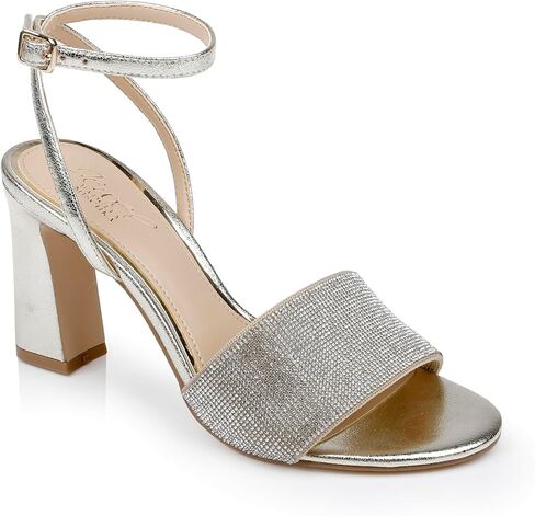 Jewel Badgley Mischka Hattie Block Heel Sandal with Ankle Strap in Saudi Arabia