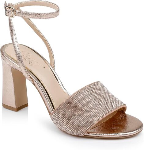 Jewel Badgley Mischka Hattie Block Heel Sandal with Ankle Strap in Saudi Arabia