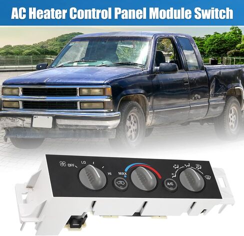 X AUTOHAUX HVAC A/C سخان لوحة التحكم في المناخ 9378815 لسيارة شيفروليه C1500 C2500 K2500 K3500 Tahoe 1996-2000 التحكم في السخان مع مزيل الضباب للنافذة الخلفية لـ GMC C2500 K1500 K3500 in Saudi Arabia