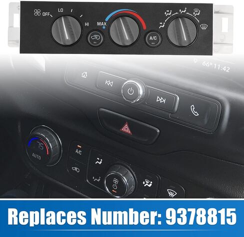 X AUTOHAUX HVAC A/C سخان لوحة التحكم في المناخ 9378815 لسيارة شيفروليه C1500 C2500 K2500 K3500 Tahoe 1996-2000 التحكم في السخان مع مزيل الضباب للنافذة الخلفية لـ GMC C2500 K1500 K3500 in Saudi Arabia