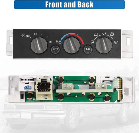 X AUTOHAUX HVAC A/C سخان لوحة التحكم في المناخ 9378815 لسيارة شيفروليه C1500 C2500 K2500 K3500 Tahoe 1996-2000 التحكم في السخان مع مزيل الضباب للنافذة الخلفية لـ GMC C2500 K1500 K3500 in Saudi Arabia