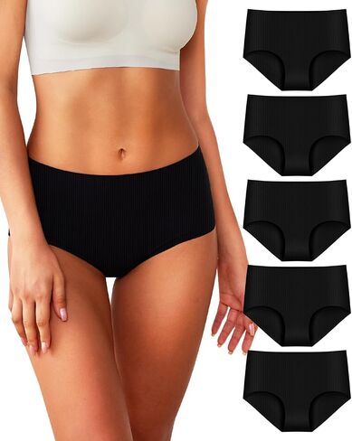 Women's Underwear Seamless Full Briefs Soft Panties Invisibles Briefs Comfort Underpants Ladies Panties - 5 Pack in Saudi Arabia